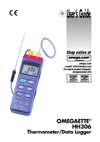 Thumbnail of document Manual - HH306A 2 Channel Handheld K Type Thermocouple Datalogger USB Output